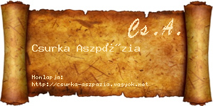 Csurka Aszpázia névjegykártya